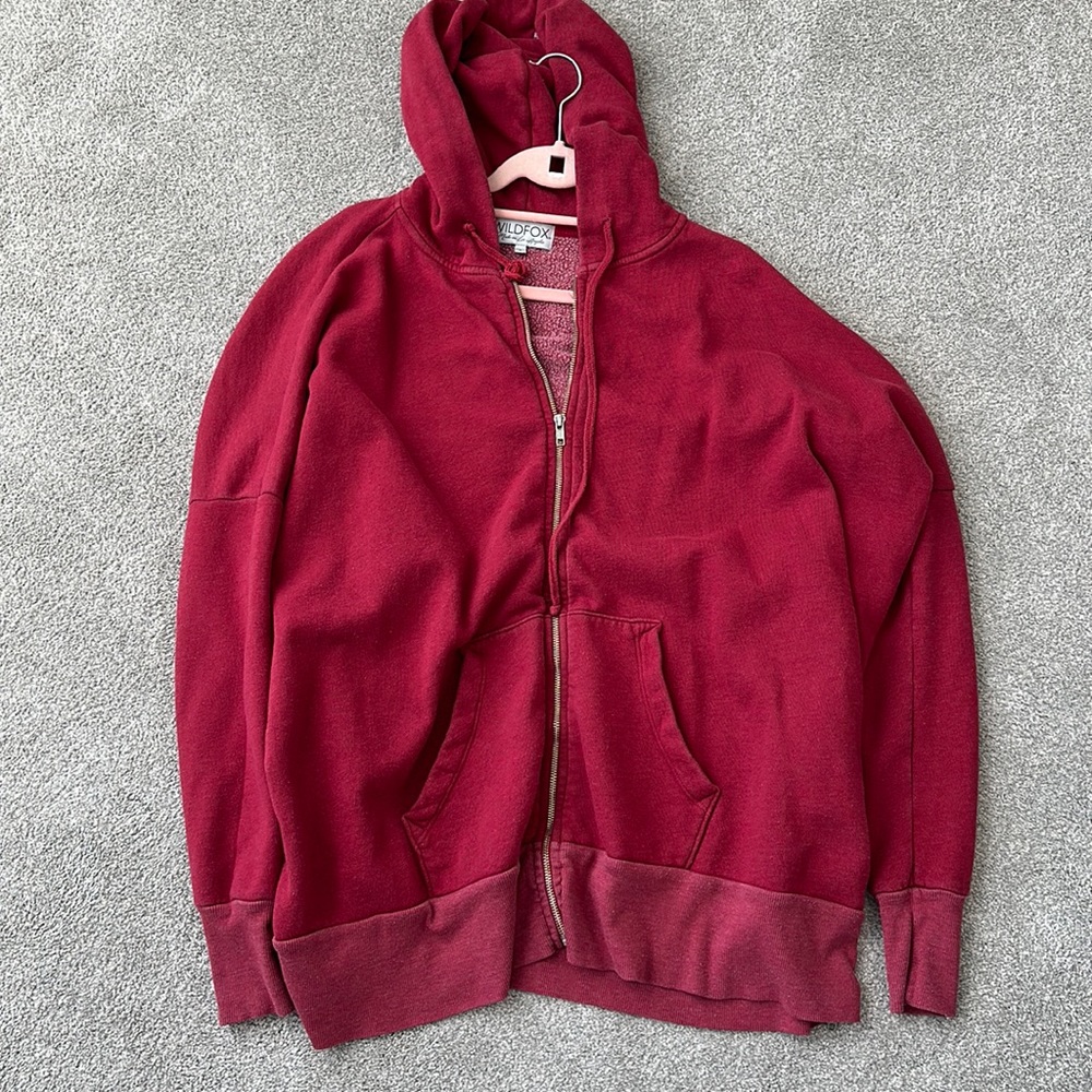 Wildfox size small super oversized hoodie zip up